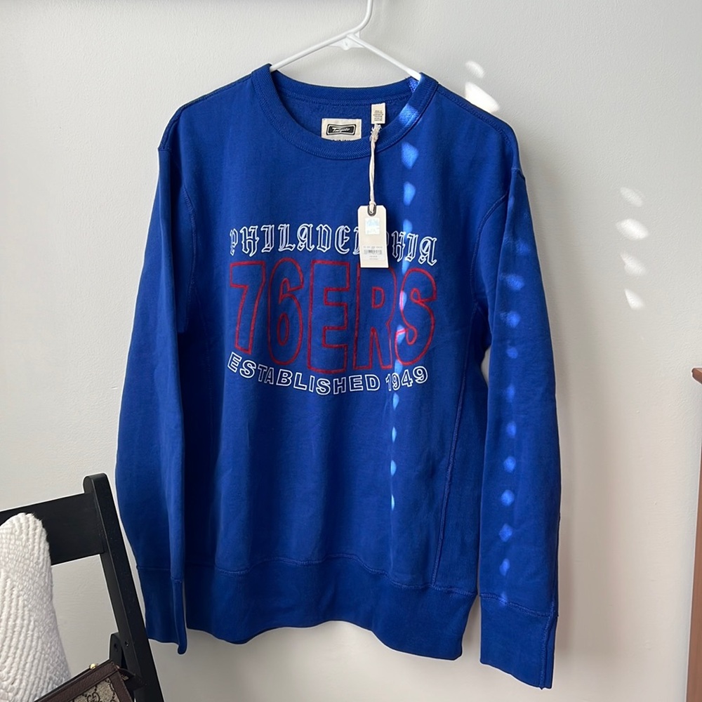 Mens 76ers Crew Neck Sweatshirt